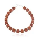 .925 Sterling Silver Navajo Natural Goldstone Native American Bracelet 12907-4