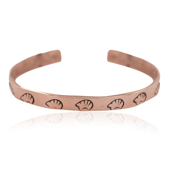 Certified Authentic Bear Handmade Navajo Native American Pure Copper Bracelet 24492-3