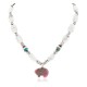 Certified Authentic Bear Navajo .925 Sterling Silver Natural Turquoise Spiny Oyster and Charoite Native American Necklace 15204