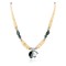 Certified Authentic Bear Navajo Native .925 Sterling Silver Graduated Heishi Turquoise and Hematite Native American Necklace 25245