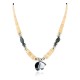 Certified Authentic Bear Navajo Native .925 Sterling Silver Graduated Heishi Turquoise and Hematite Native American Necklace 25245