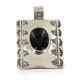 Certified Authentic Bear Paw Handmade Navajo Natural Black Onyx Native American Nickel Pendant 94006-1 Certified Authentic Bear Paw Handmade Navajo Natural Black Onyx Native American Nickel Pendant 94006-1