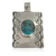Bear Paw Handmade Navajo Natural Turquoise Native American Nickel Pendant 94005-1 Bear Paw Handmade Navajo Natural Turquoise Native American Nickel Pendant 94005-1