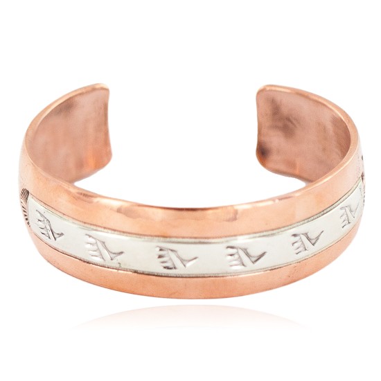 Certified Authentic Bear paw Navajo .925 Sterling Silver Handmade Native American Pure Copper Bracelet 13100-1 Certified Authentic Bear paw Navajo .925 Sterling Silver Handmade Native American Pure Copper Bracelet 13100-1