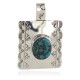 Certified Authentic Bear paw Nickel Handmade Navajo Natural Turquoise Native American Necklace  94005-8-95002