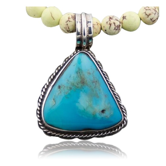 Certified Authentic Ben T Navajo .925 Sterling Silver Turquoise Native American Necklace 371258085938