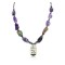 Certified Authentic Bird Inlay Navajo .925 Sterling Silver Natural Turquoise Amethyst Mother of Pearl Hematite Native American Necklace 16092-4
