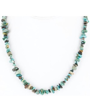 Certified Authentic C Litlte Navajo .925 Sterling Silver Natural Turquoise Native American Necklace 371051447164