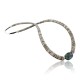 Certified Authentic C. Navajo .925 Sterling Silver Graduated Melon Shell and Turquoise Native American Necklace 15213-26