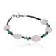 Certified Authentic Charlene Litle Navajo .925 Sterling Silver Natural Turquiose and Quartz Native American Bracelet 370982312891 Certified Authentic Charlene Litle Navajo .925 Sterling Silver Natural Turquiose and Quartz Native American Bracelet 370982312891
