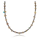 Certified Authentic Charlene Litle Navajo .925 Sterling Silver Natural Turquoise Native American Necklace 15883-6