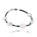 Charlene Litle Navajo .925 Sterling Silver Natural Turquoise Quartz Native American Bracelet 370980049788