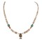 Certified Authentic Drop Navajo .925 Sterling Silver Natural Turquoise Coral Graduated Heishi Native American Necklace 15958-11