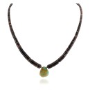 Drop Navajo .925 Sterling Silver Natural Turquoise Graduated Heishi Native American Necklace 7501008-52