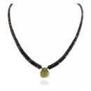 Drop Navajo .925 Sterling Silver Natural Turquoise Graduated Heishi Native American Necklace 7501008-52