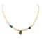 Drop Navajo .925 Sterling Silver Natural Turquoise Graduated Melon Shell Native American Necklace 15632-48