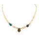 Certified Authentic Drop Navajo .925 Sterling Silver Natural Turquoise Graduated Melon Shell Native American Necklace 15632-48