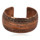 Certified Authentic Feather Navajo Handmade Native American Pure Copper Bracelet 12777-101
