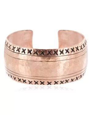 Hammered Handmade Navajo Pure Copper Native American Bracelet 12962