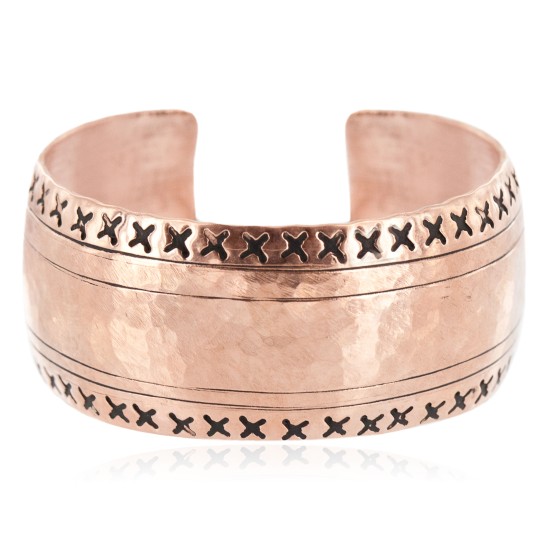 Certified Authentic Hammered Handmade Navajo Pure Copper Native American Bracelet 12962