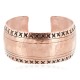 Certified Authentic Hammered Handmade Navajo Pure Copper Native American Bracelet 12962