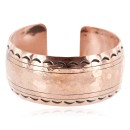 Certified Authentic Hammered Handmade Navajo Pure Copper Native American Bracelet 12963-1