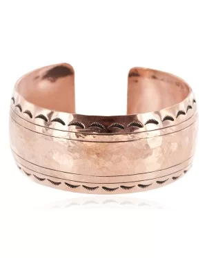 Hammered Handmade Navajo Pure Copper Native American Bracelet 12963-1