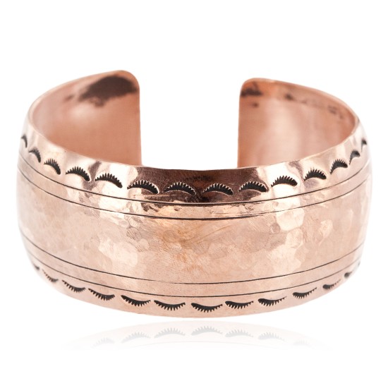 Certified Authentic Hammered Handmade Navajo Pure Copper Native American Bracelet 12963-1