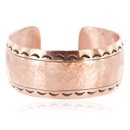 Certified Authentic Hammered Handmade Navajo Pure Copper Native American Bracelet 12963