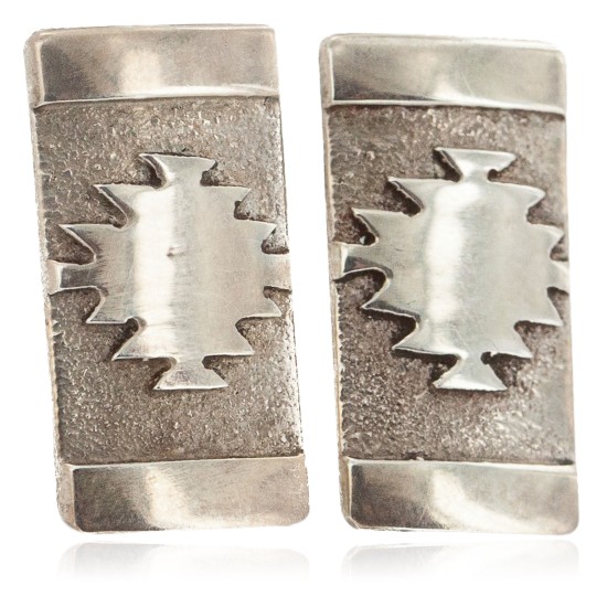 Certified Authentic Handmade .925 Sterling Silver Navajo Native American Earrings 18177 Certified Authentic Handmade .925 Sterling Silver Navajo Native American Earrings 18177