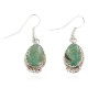 Certified Authentic Handmade .925 Sterling Silver Navajo Natural Turquoise Native American Dangle Earrings  97006-3