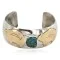 Handmade Bear Nickel Brass Natural Spiderweb Turquoise Navajo Native American Bracelet 13164 Handmade Bear Nickel Brass Natural Spiderweb Turquoise Navajo Native American Bracelet 13164