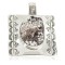 Certified Authentic Handmade Bear Paw Navajo Nickel Natural White Buffalo Native American Pendant 13076