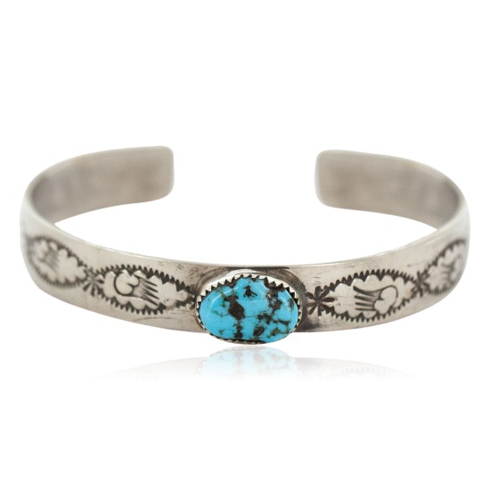 Certified Authentic Handmade Bear Paw Nickel Natural Turquoise Navajo Native American Bracelet 13171-1 Certified Authentic Handmade Bear Paw Nickel Natural Turquoise Navajo Native American Bracelet 13171-1