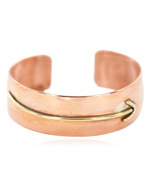 Certified Authentic Handmade Brass Navajo Native American Pure Copper Bracelet 13097-11