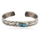 Certified Authentic Handmade Feather Nickel Natural Turquoise Navajo Native American Bracelet 13171-4