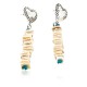 Certified Authentic Handmade Heart Navajo .925 Sterling Silver Dangle Native American Earrings Natural Turquoise Spiny Oyster 18032-3