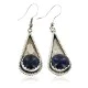 Handmade Navajo .925 Sterling Silver Dangle Native American Earrings Natural Lapis 18046 Handmade Navajo .925 Sterling Silver Dangle Native American Earrings Natural Lapis 18046
