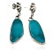 Certified Authentic Handmade Navajo .925 Sterling Silver Native American Natural Turquoise Dangle Earrings 27142