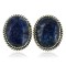 Certified Authentic Handmade Navajo .925 Sterling Silver Natural Lapis Stud Native American Earrings 24391-8