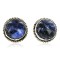 Certified Authentic Handmade Navajo .925 Sterling Silver Natural Lapis Stud Native American Earrings 24391-9