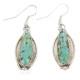 Certified Authentic Handmade Navajo .925 Sterling Silver Natural Mountain Turquoise Native American Dangle Earrings 97008-3
