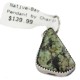 Certified Authentic Handmade Navajo .925 Sterling Silver Natural Mountain Turquoise Native American Pendant 740114-2