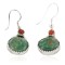 Certified Authentic Handmade Navajo .925 Sterling Silver Natural Turquoise Coral Dangle Native American Earrings 27209