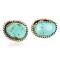 Certified Authentic Handmade Navajo .925 Sterling Silver Stud Native American Earrings Natural Turquoise 24376-1