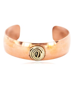 Certified Authentic Handmade Navajo Brass Native American Pure Copper Bracelet 13097-1