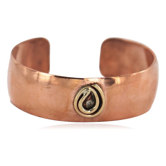 Certified Authentic Handmade Navajo Brass Native American Pure Copper Bracelet 92017