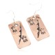 Certified Authentic Handmade Navajo Geco Pure Copper Dangle Native American Earrings 18168