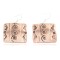 Certified Authentic Handmade Navajo Mountain Wave Pure Copper Dangle Native American Earrings 18169