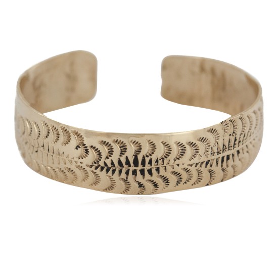 Certified Authentic Handmade Navajo Native American Brass Bracelet 13143-2 Certified Authentic Handmade Navajo Native American Brass Bracelet 13143-2